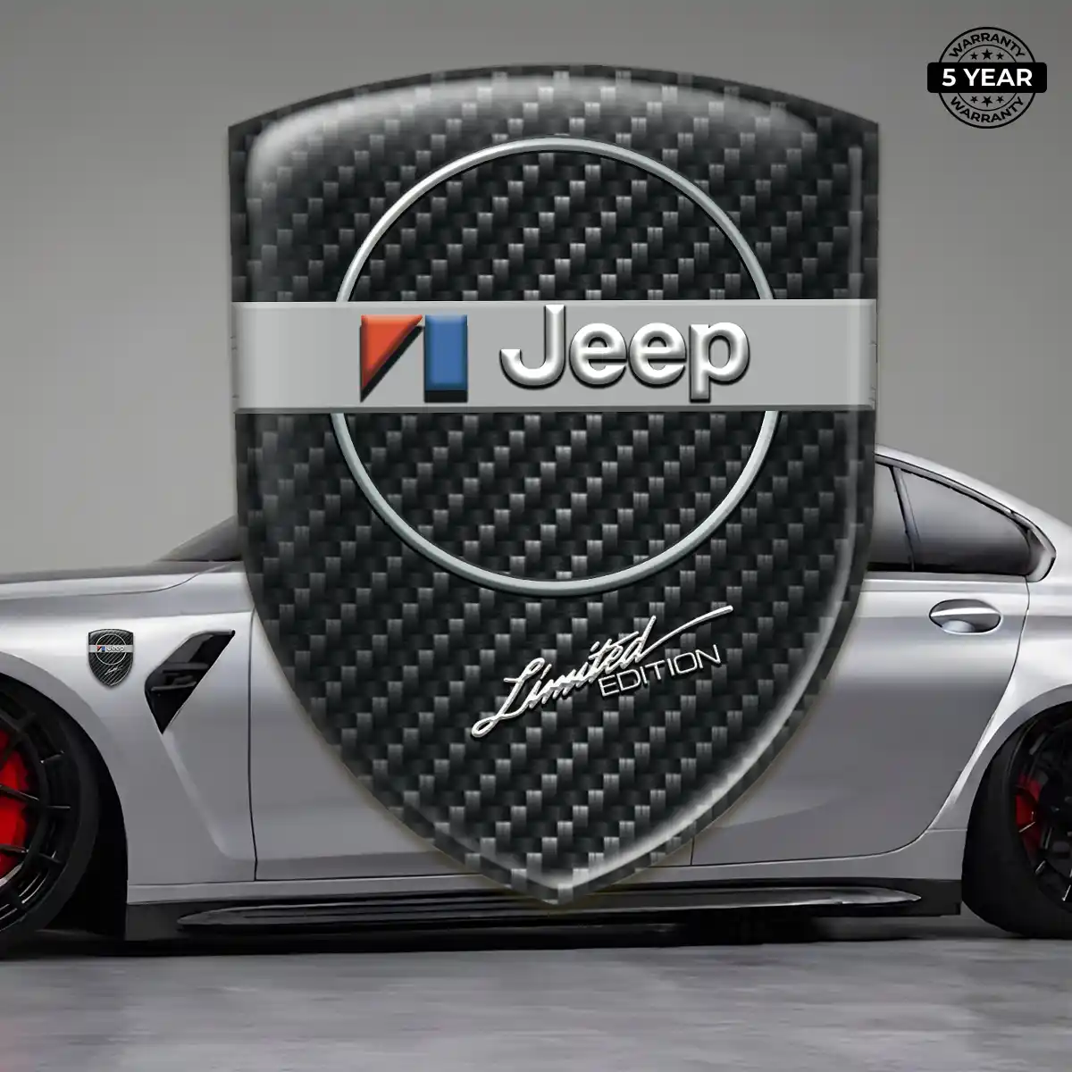 Jeep Self Adhesive Emblem Sticker Signature Grade