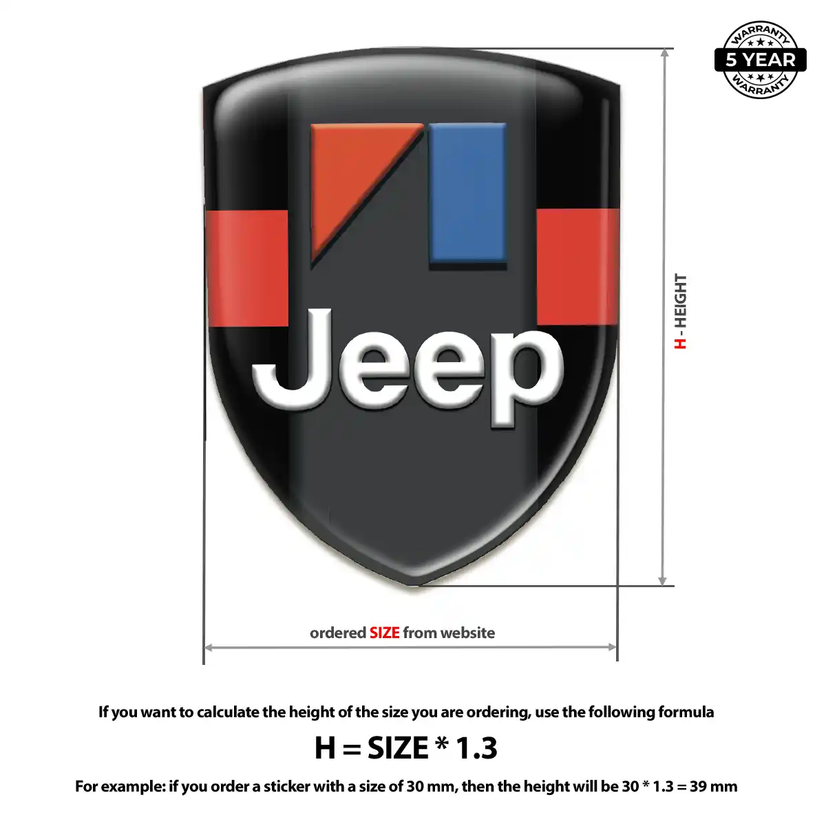 Jeep Self Adhesive Emblem Sticker Superior Craft