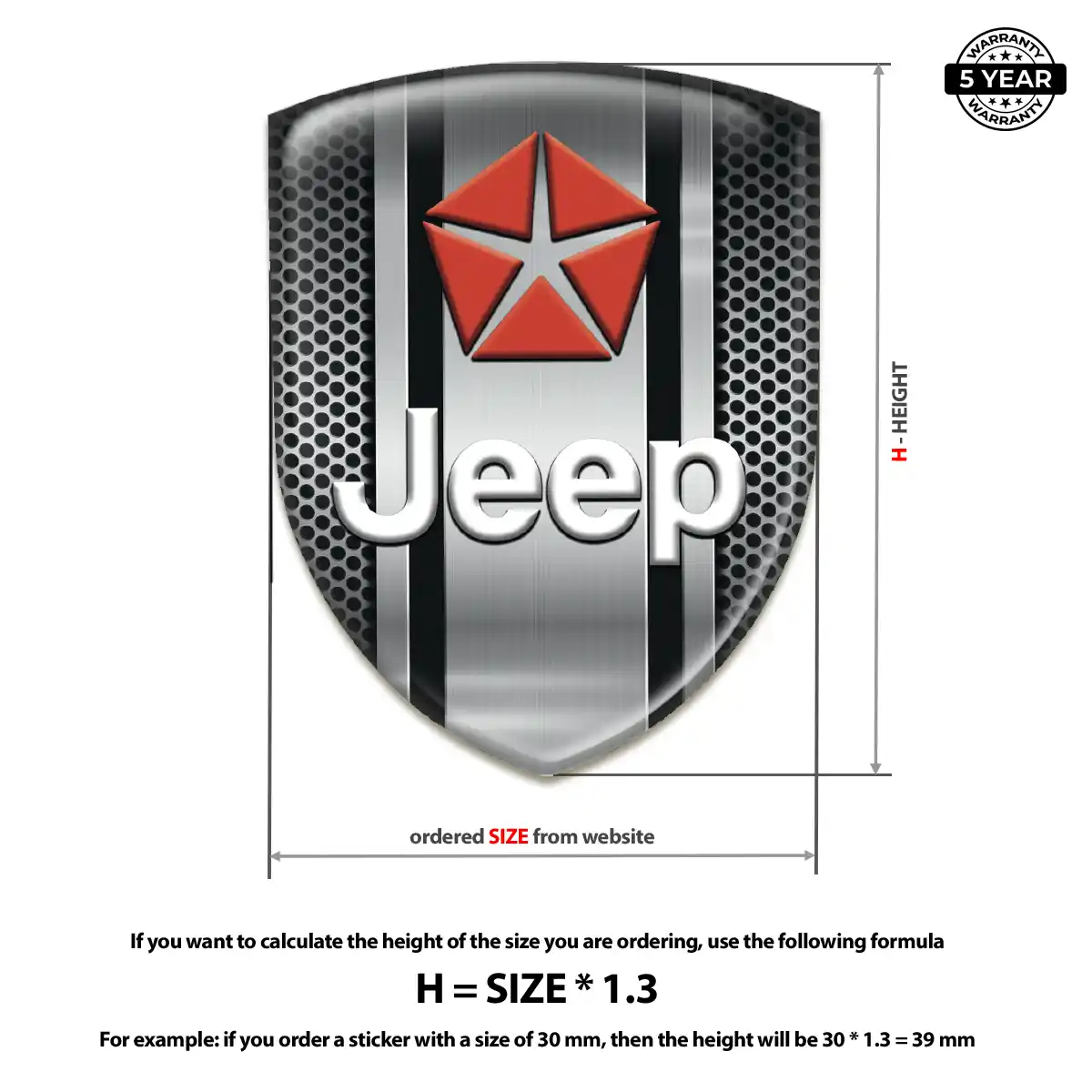 Jeep Silicone Badge Deluxe Edition
