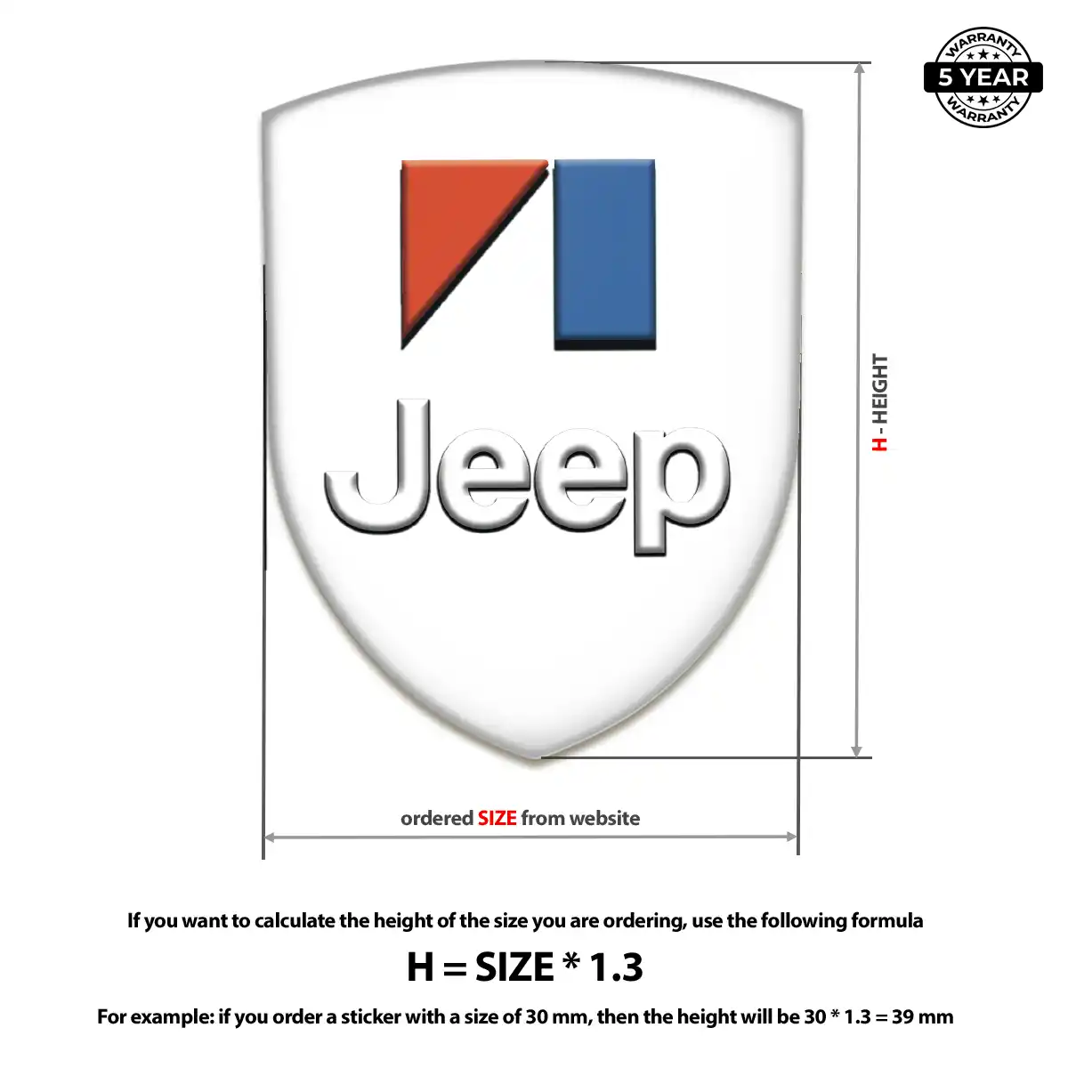 Jeep Silicone Badge Elite Finish