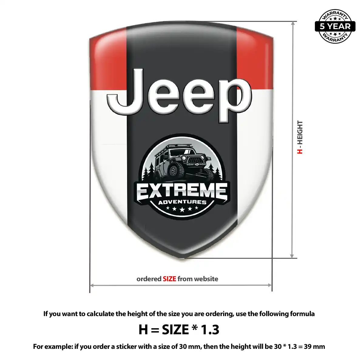 Jeep Silicone Badge Exterior Luxe