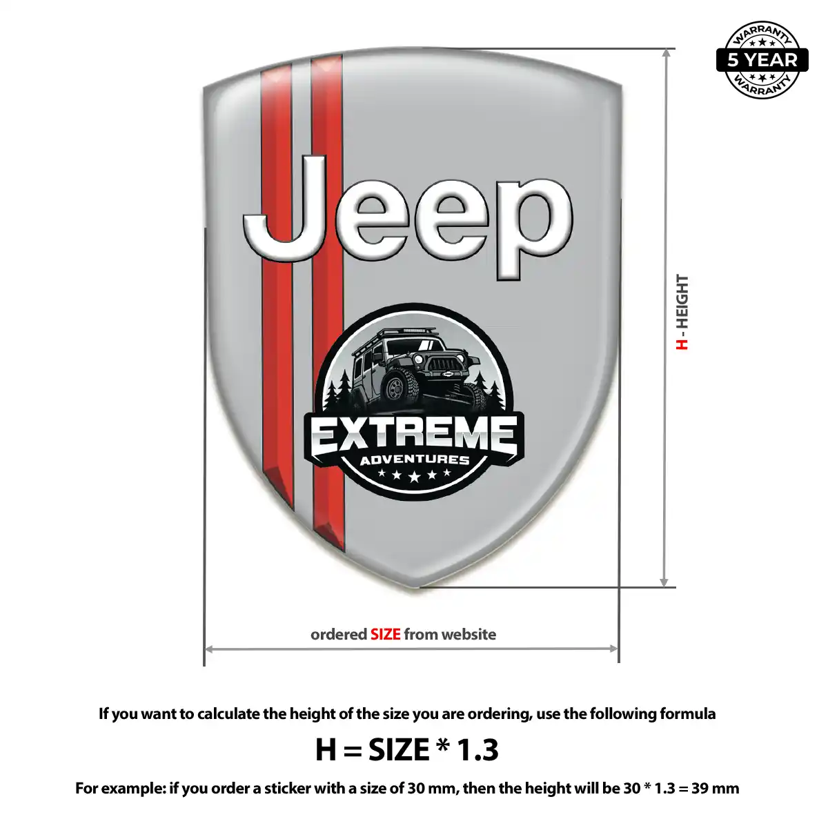 Jeep Silicone Badge Interior Elegance