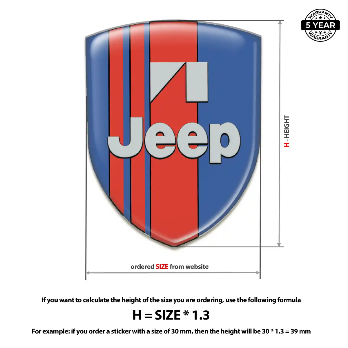 Jeep Silicone Badge Interior Luxe