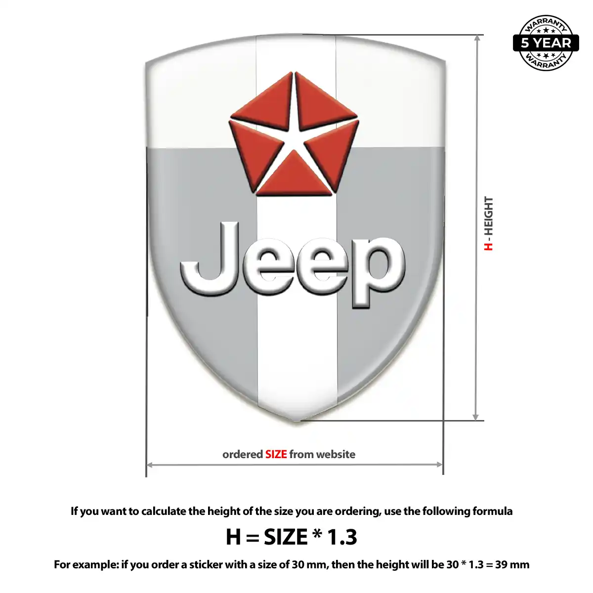 Jeep Silicone Badge Outer Style