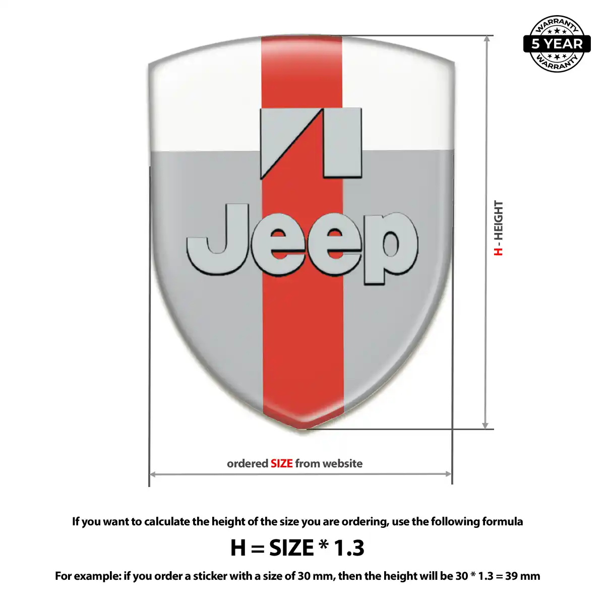 Jeep Silicone Badge Resin Luxe