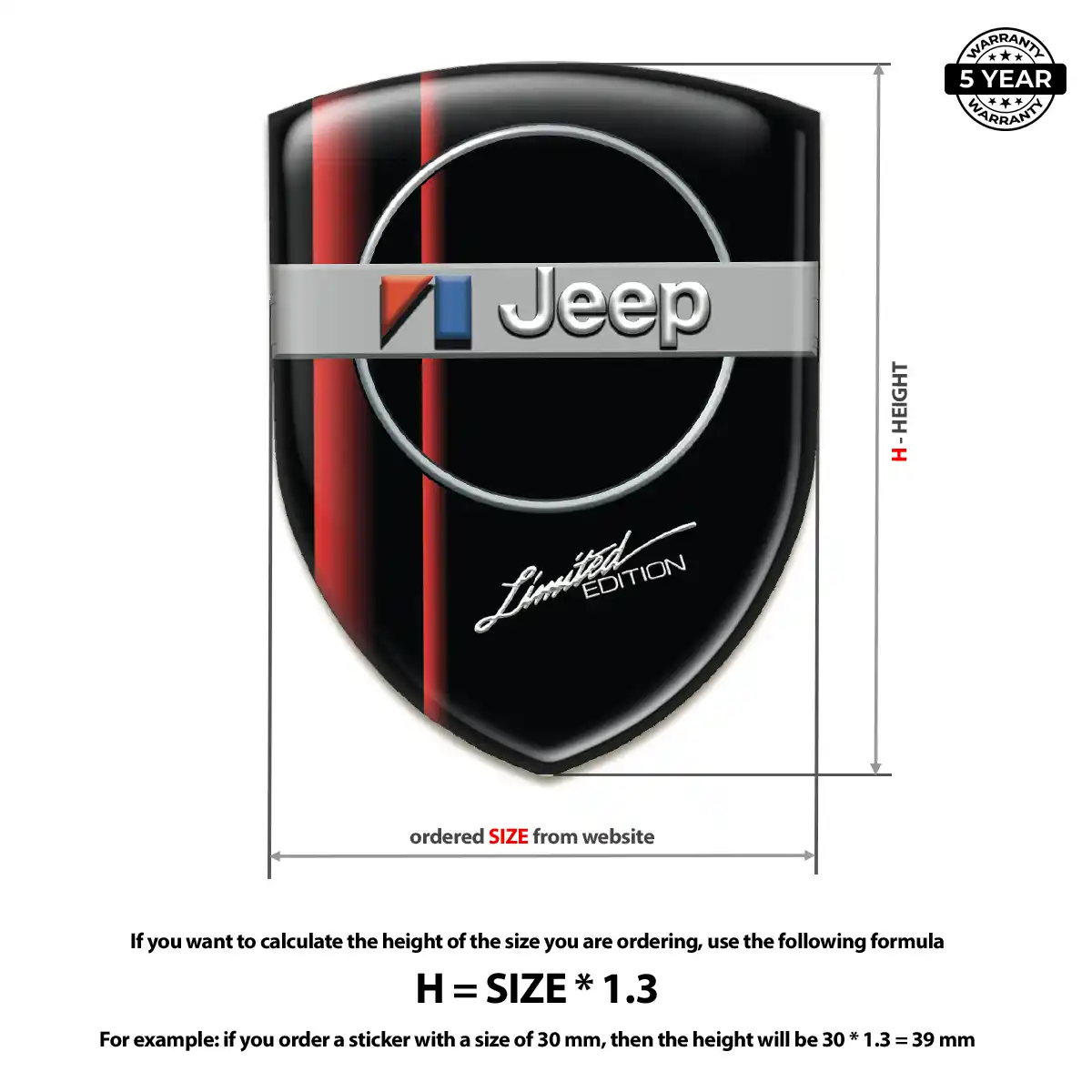 Jeep Silicone Emblem Deluxe Edition