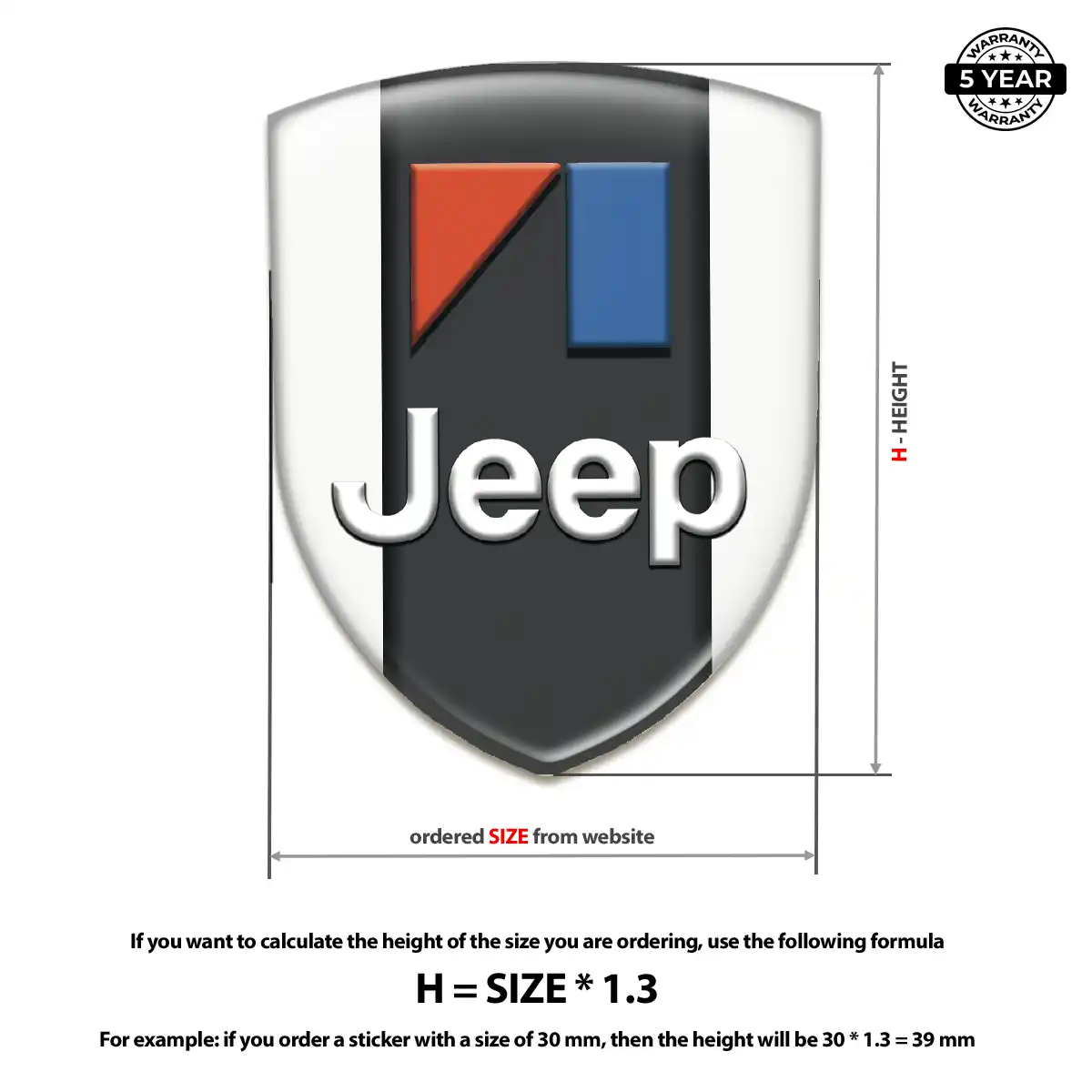Jeep Silicone Emblem Elite Finish