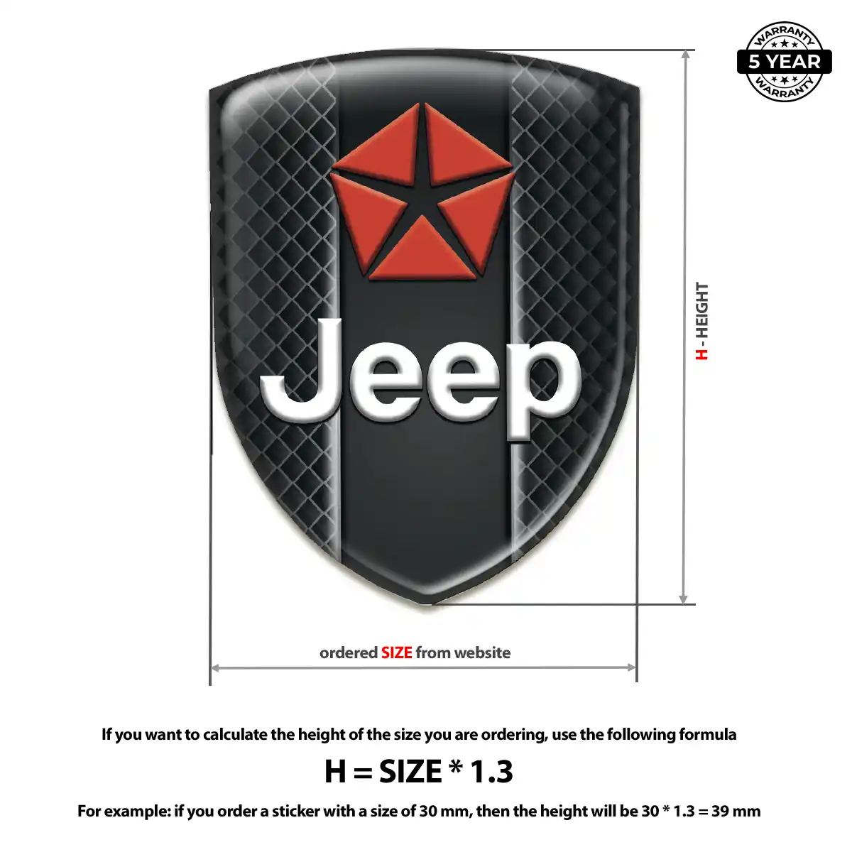 Jeep Silicone Emblem Exterior Luxe