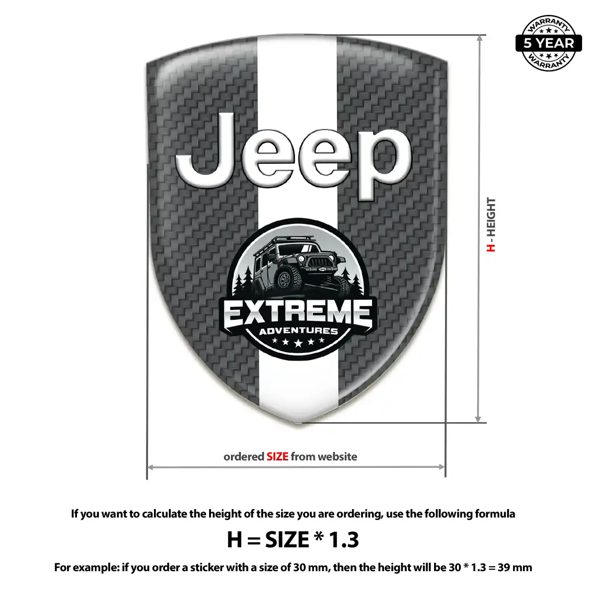 Jeep Silicone Emblem Outer Style