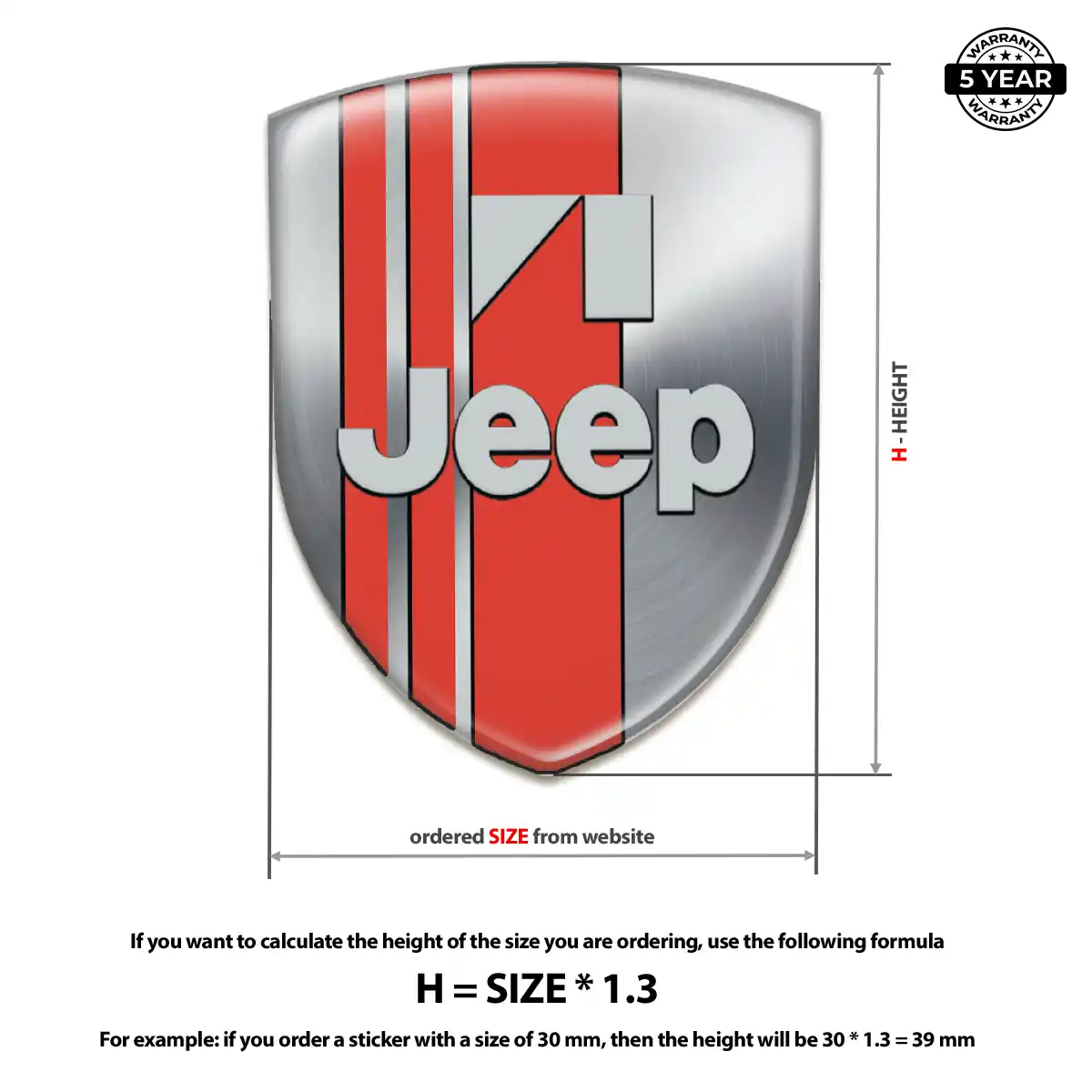 Jeep Silicone Emblem Premium Dome