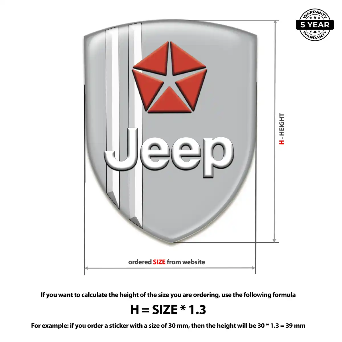 Jeep Silicone Emblem Refined Design