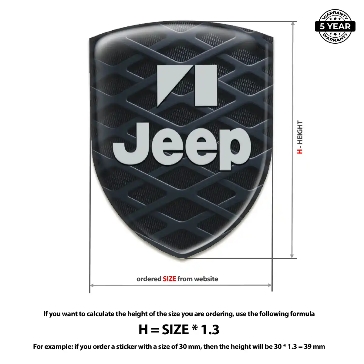 Jeep Silicone Emblem Resin Elite