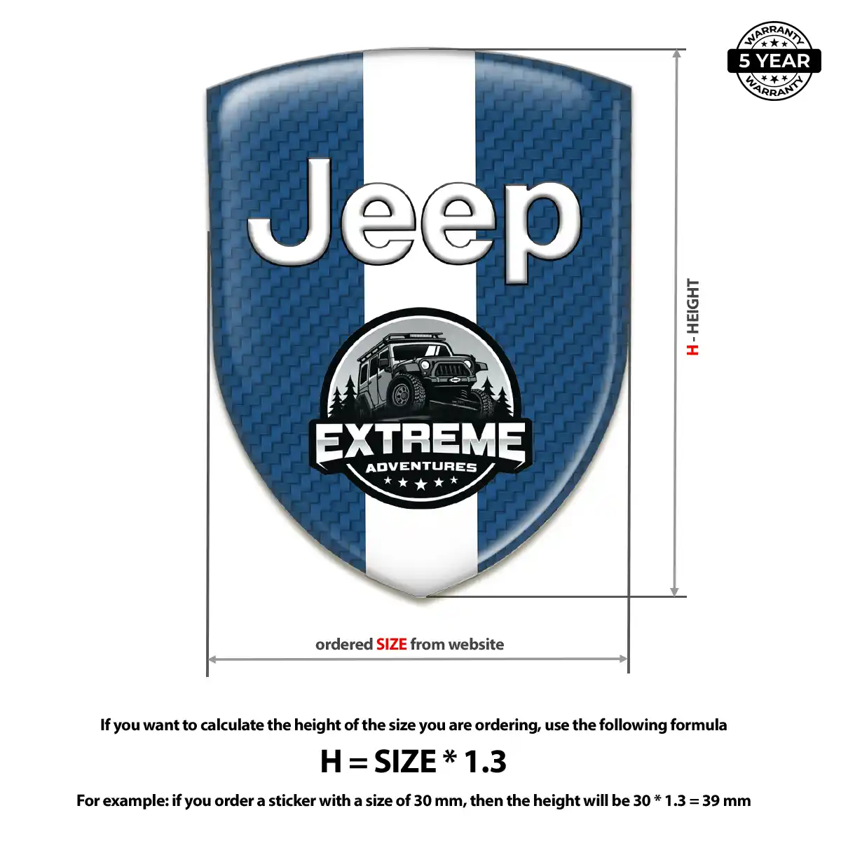 Jeep Silicone Emblem Resin Luxe