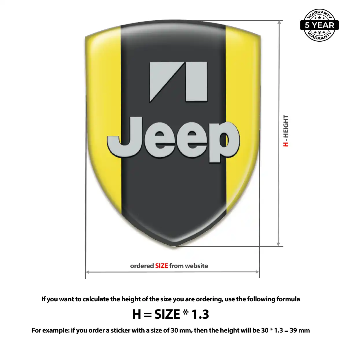 Jeep Silicone Emblem Signature Grade