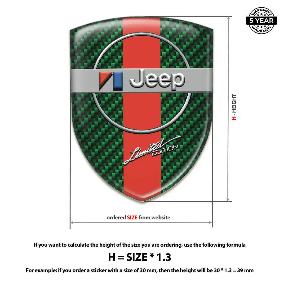 Jeep Silicone Emblem Superior Craft