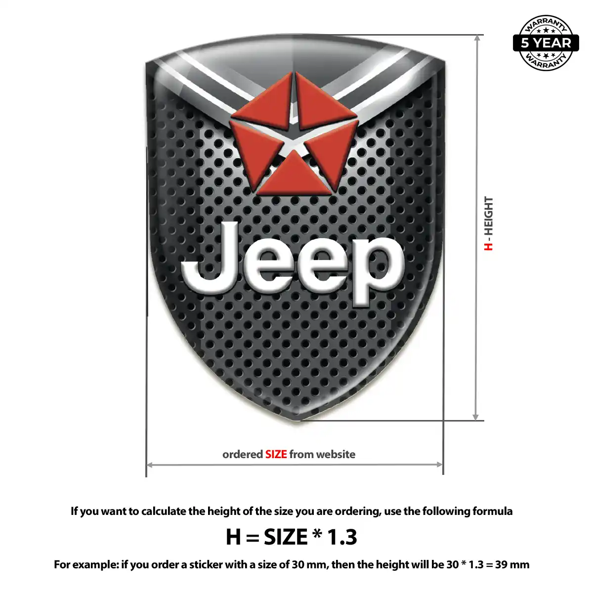 Jeep Silicone Sticker Cabin Style