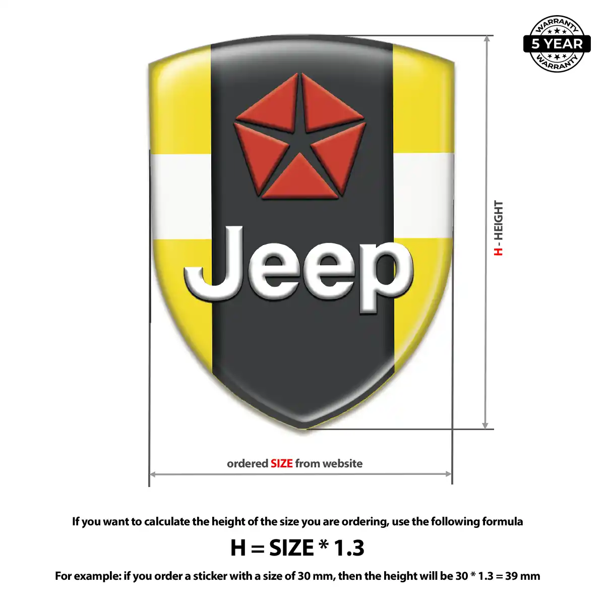 Jeep Silicone Sticker Deluxe Edition
