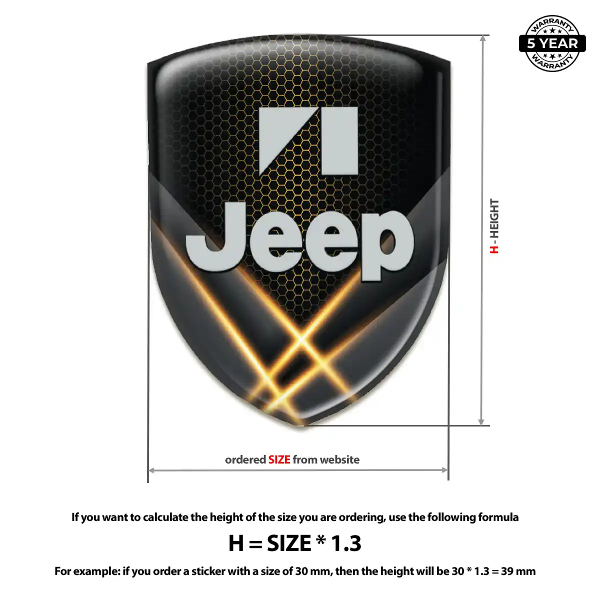 Jeep Silicone Sticker Elite Edition