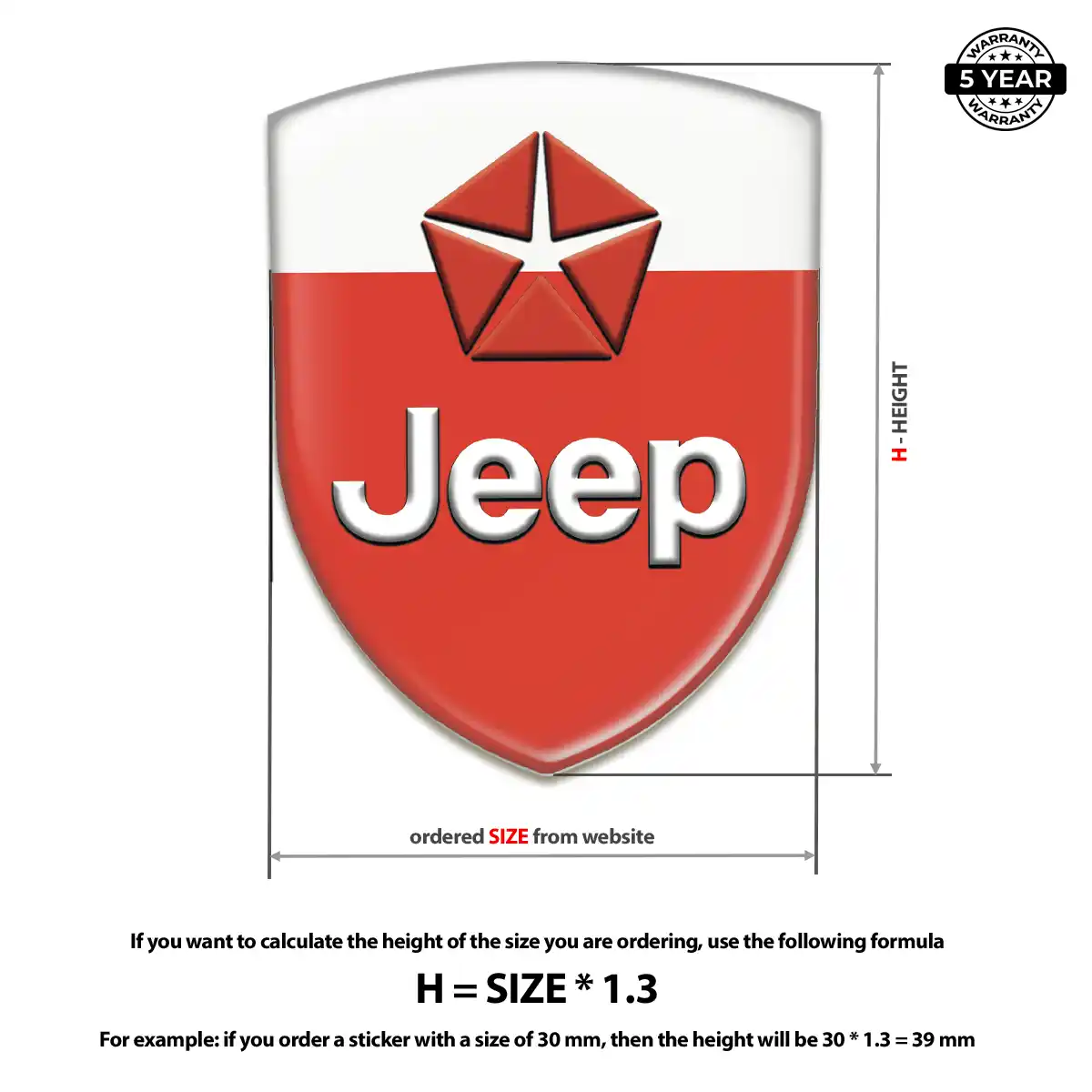 Jeep Silicone Sticker Elite Finish