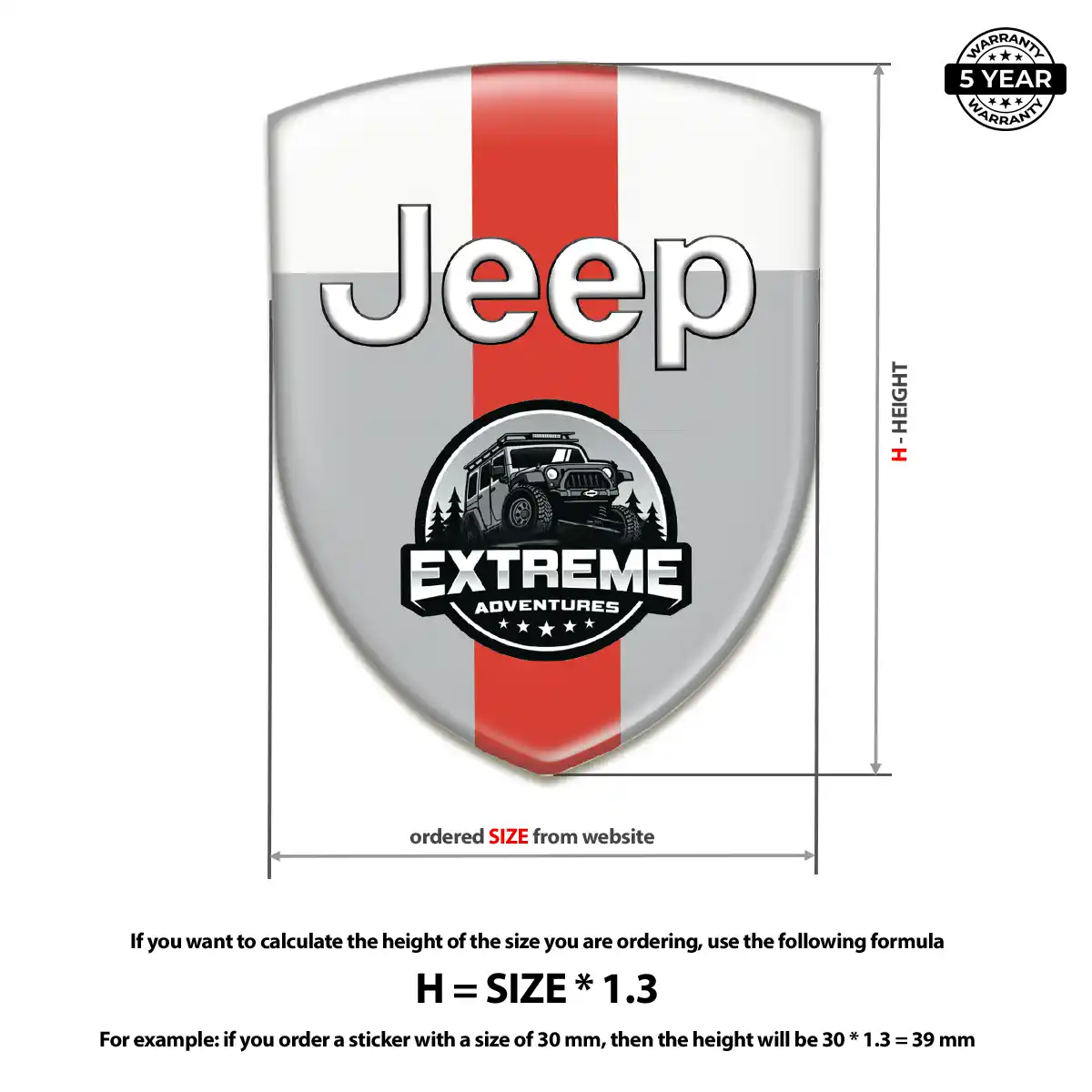 Jeep Silicone Sticker Noble Edition
