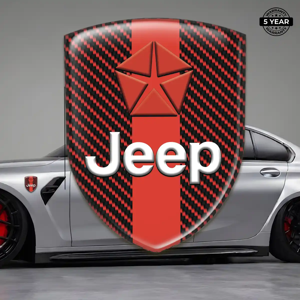Jeep Silicone Sticker Outer Style