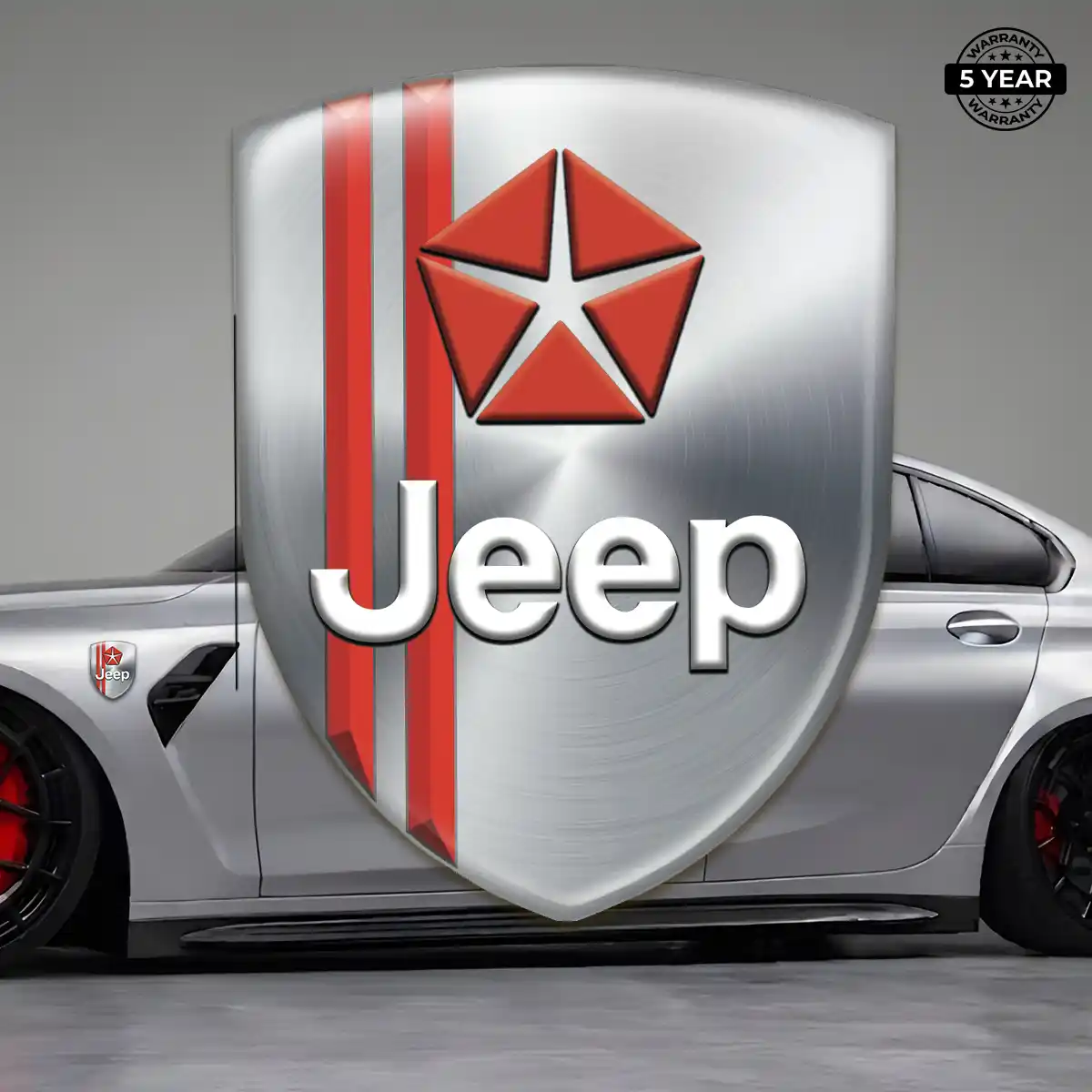 Jeep Silicone Sticker Premium Dome