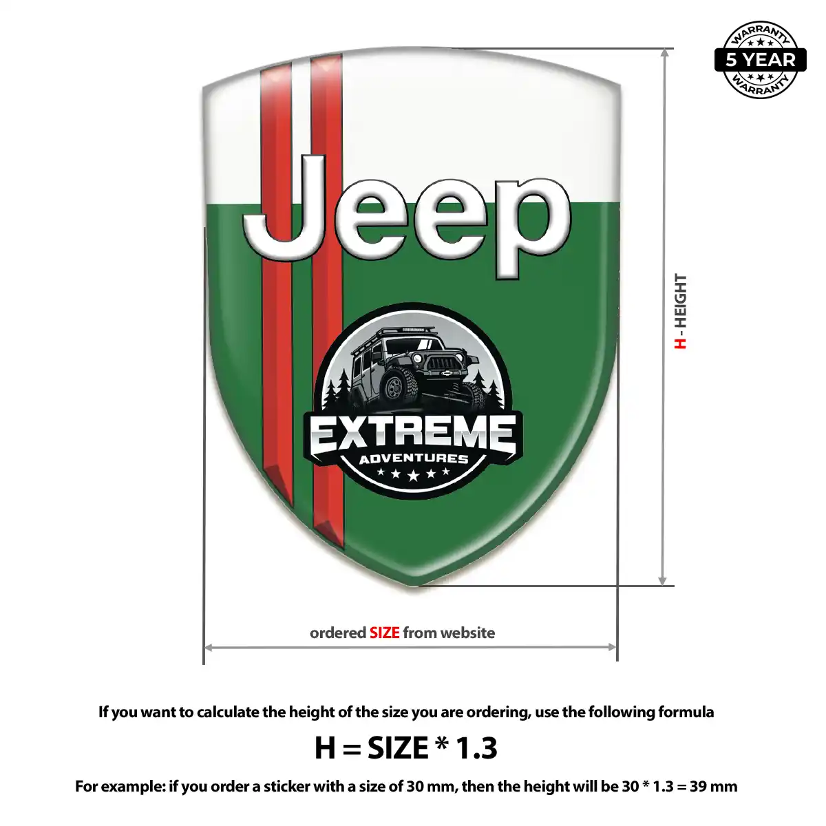 Jeep Silicone Sticker Prestige Line