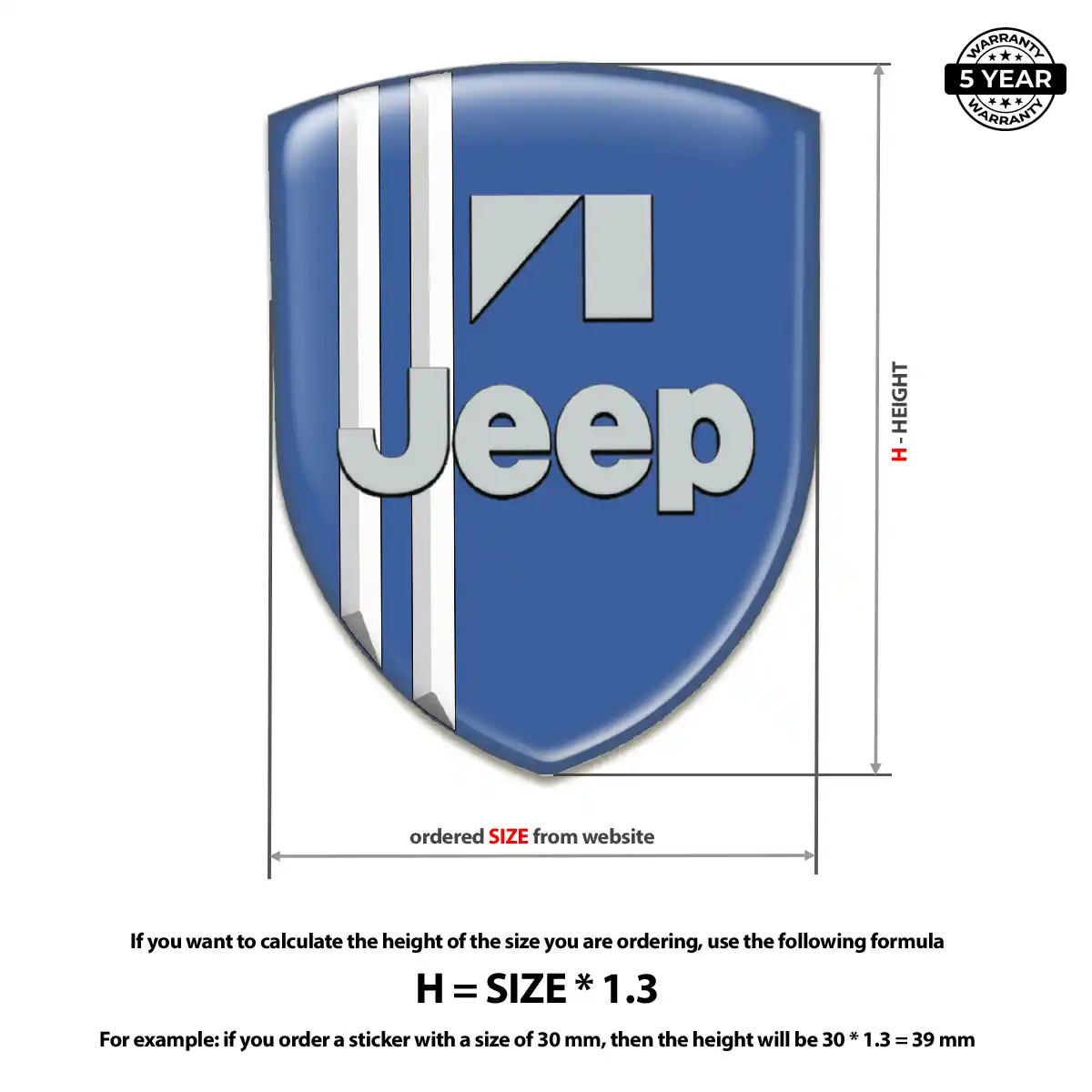 Jeep Silicone Sticker Prime Quality