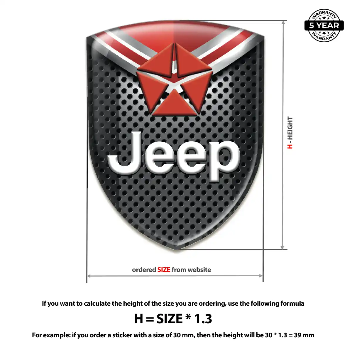 Jeep Silicone Sticker Resin Elite