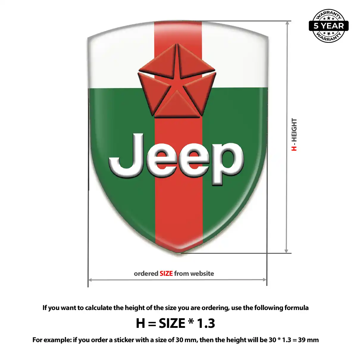 Jeep Silicone Sticker Signature Grade