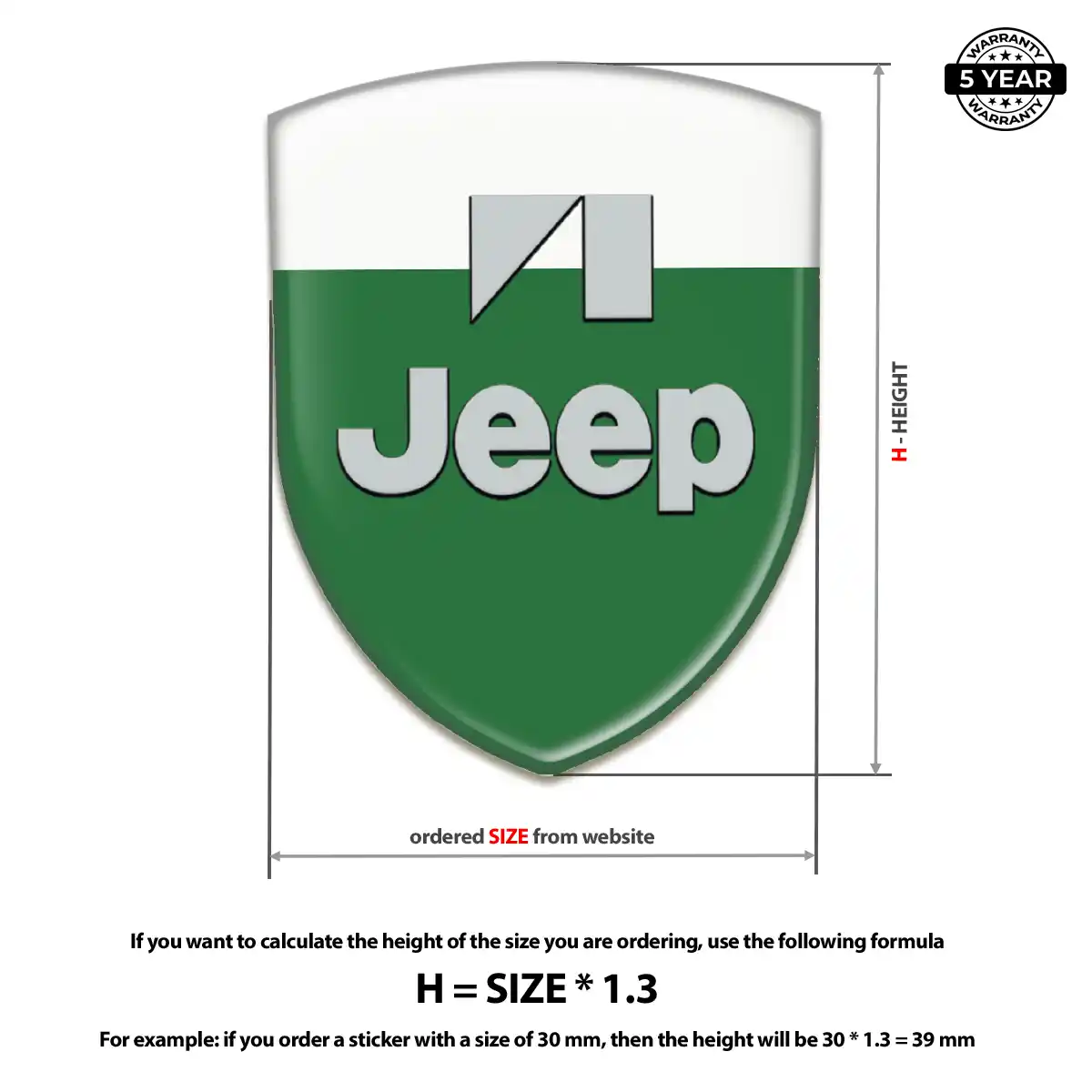 Jeep Silicone Sticker Sleek Style