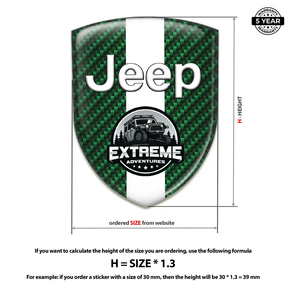 Jeep Silicone Sticker Superior Craft