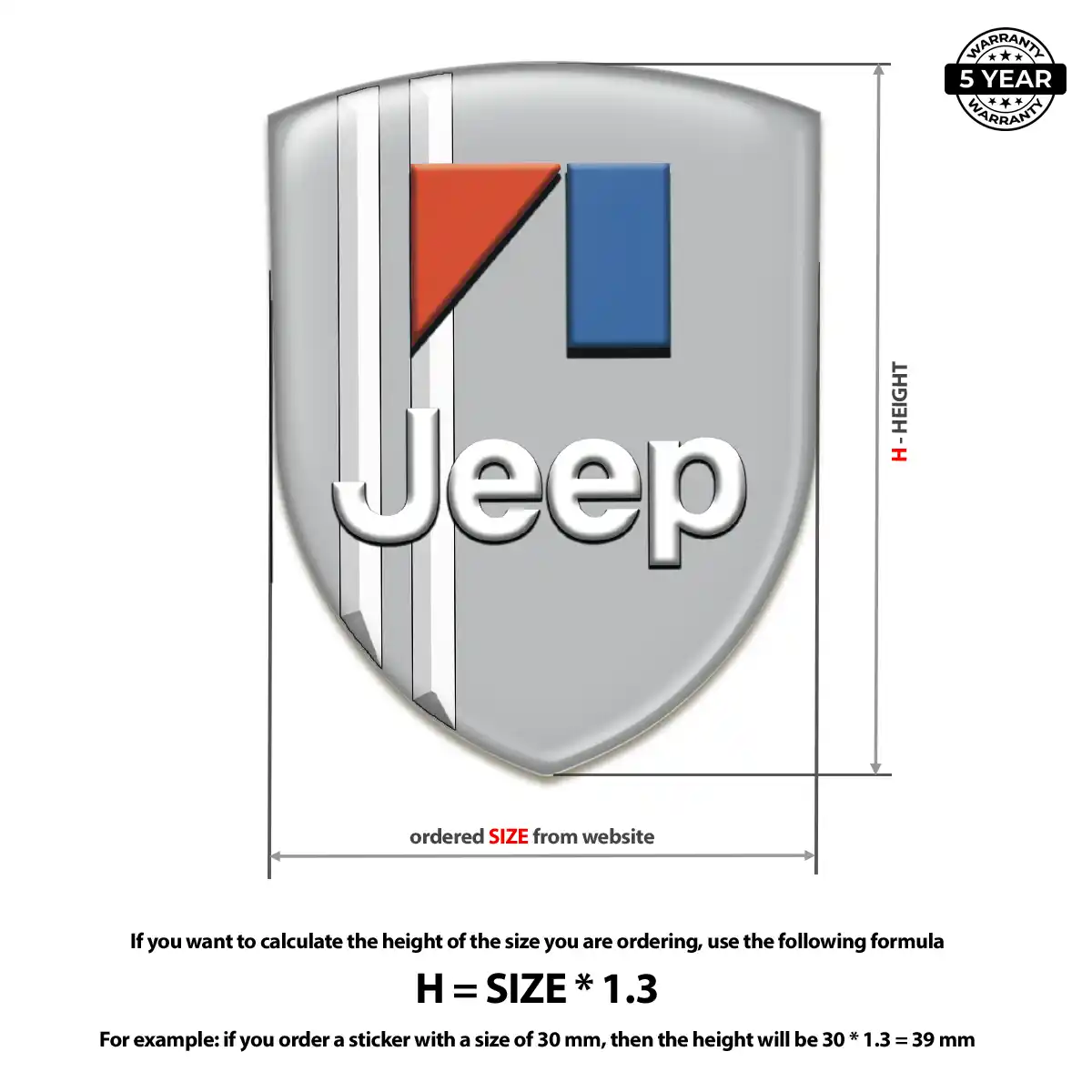 Jeep Sticker Elite Finish
