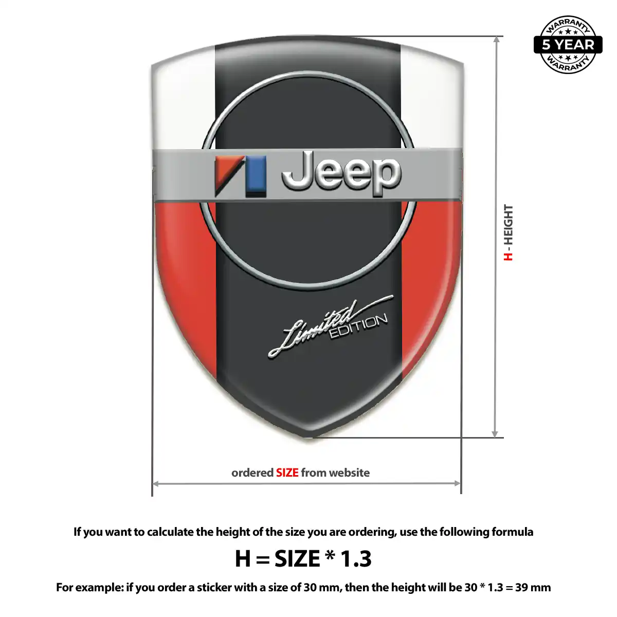 Jeep Sticker Premium Dome