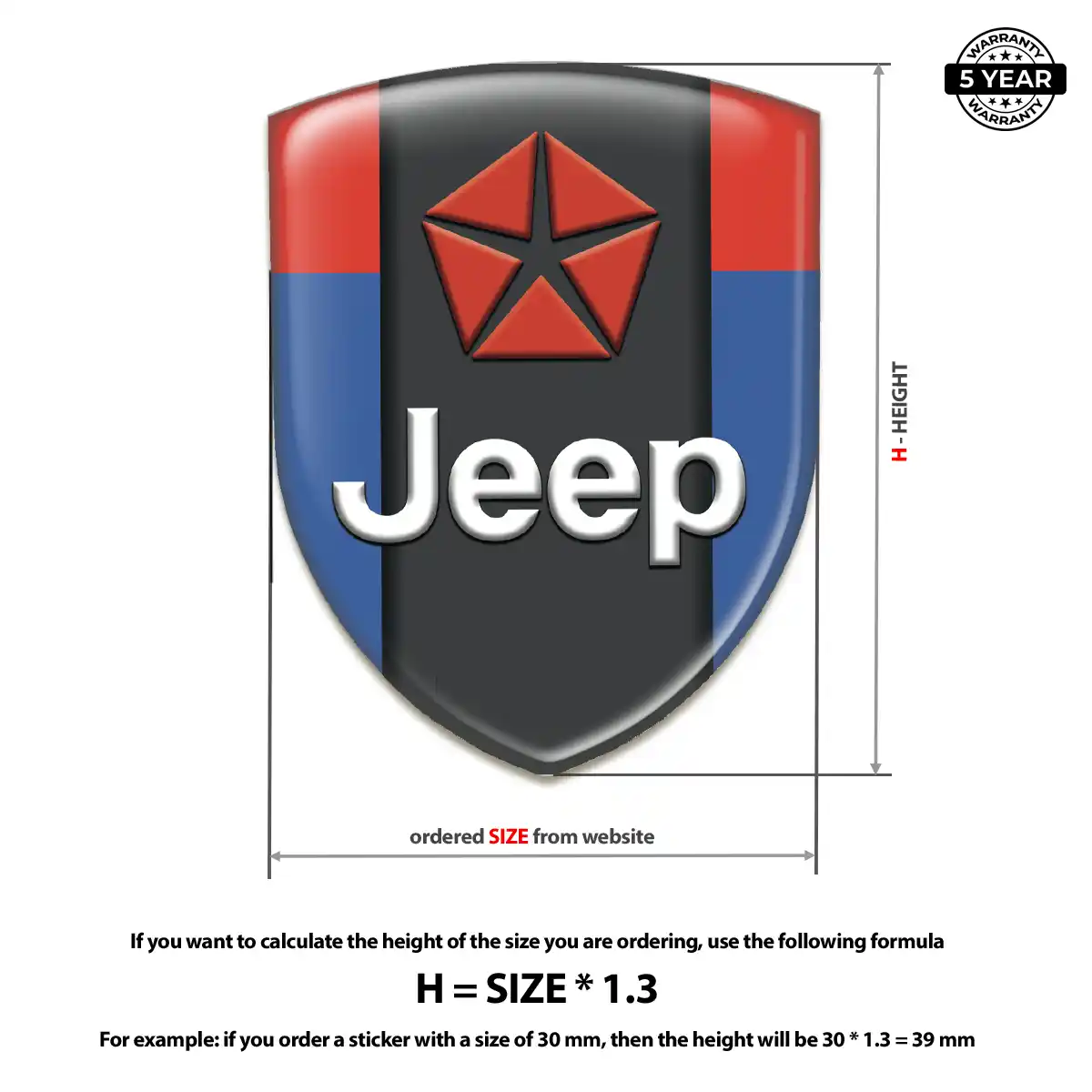 Jeep Sticker Resin Elite