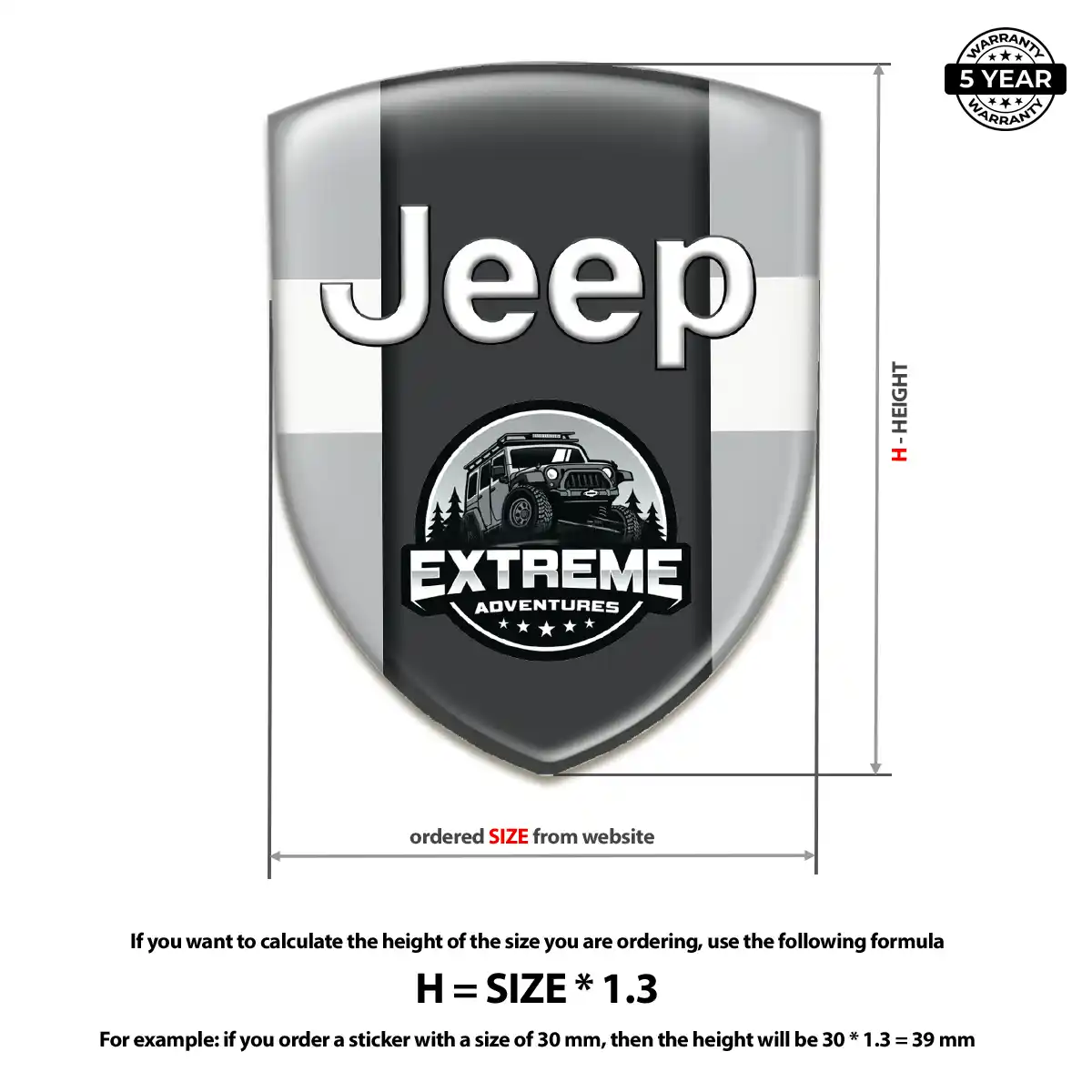 Jeep Sticker Resin Luxe
