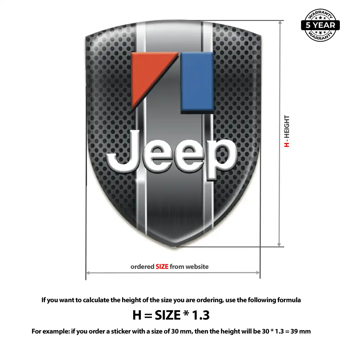 Jeep Vehicle Logo Sticker Cabin Style