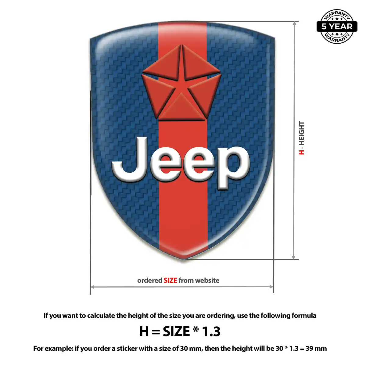 Jeep Vehicle Logo Sticker Deluxe Edition