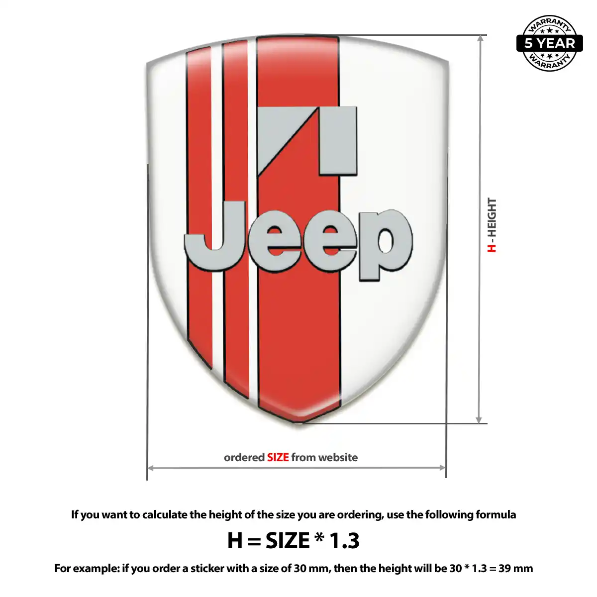 Jeep Vehicle Logo Sticker Exterior Luxe