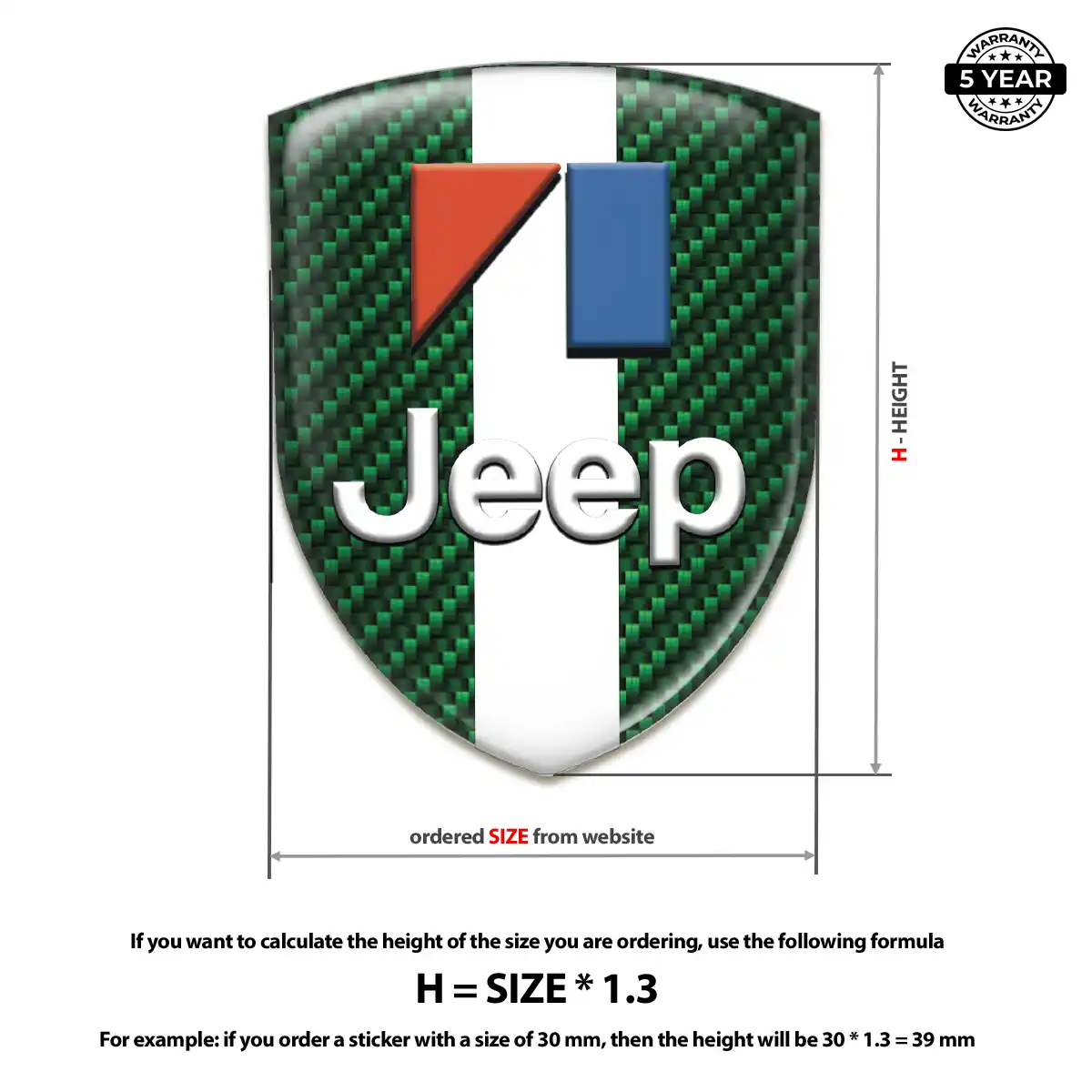 Jeep Vehicle Logo Sticker Interior Elegance