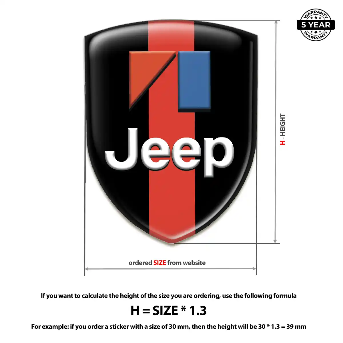 Jeep Vehicle Logo Sticker Interior Luxe