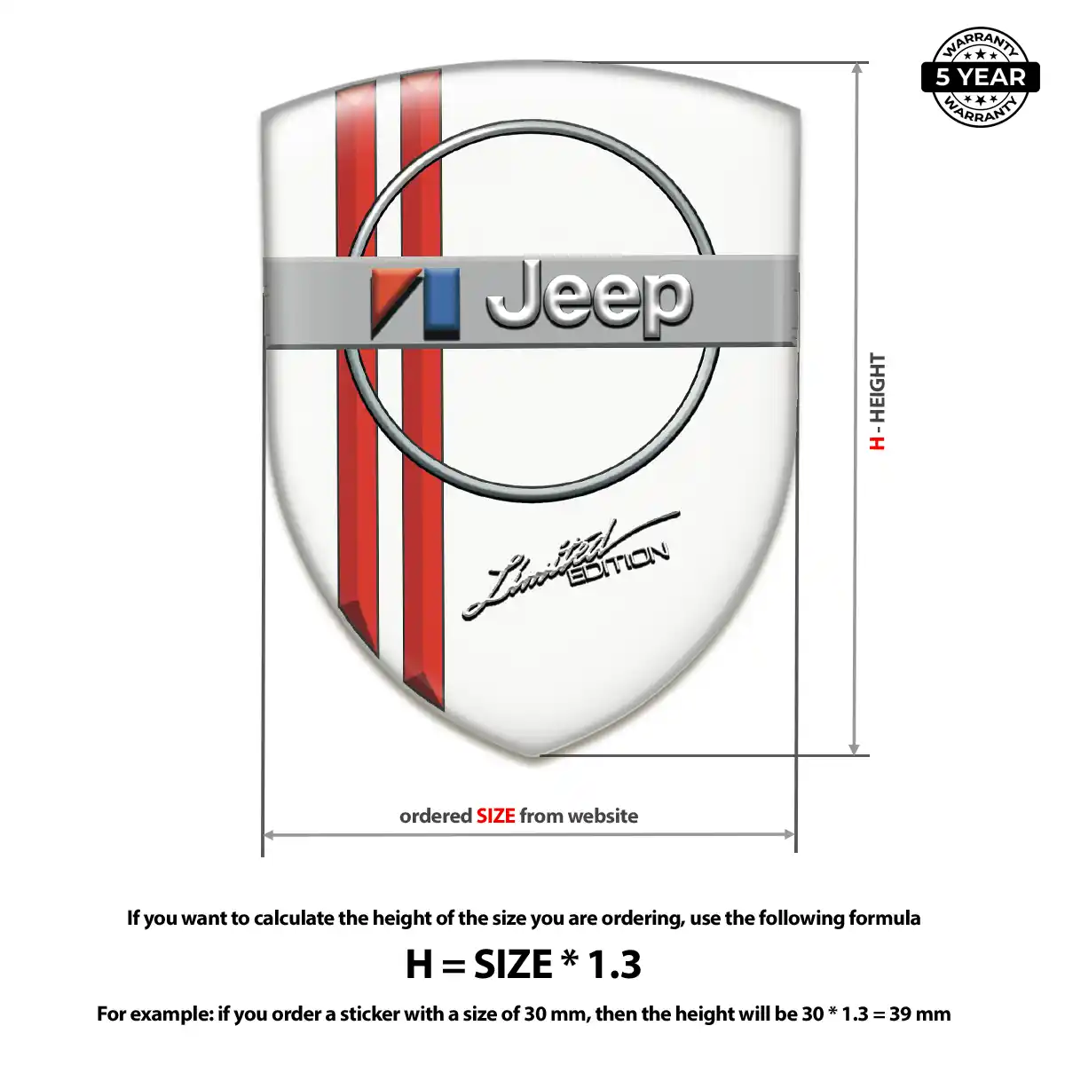 Jeep Vehicle Logo Sticker Noble Edition