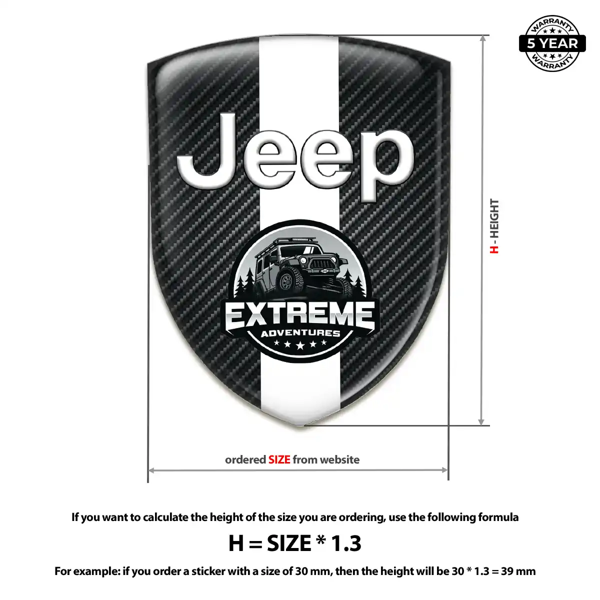 Jeep Vehicle Logo Sticker Opulent Line