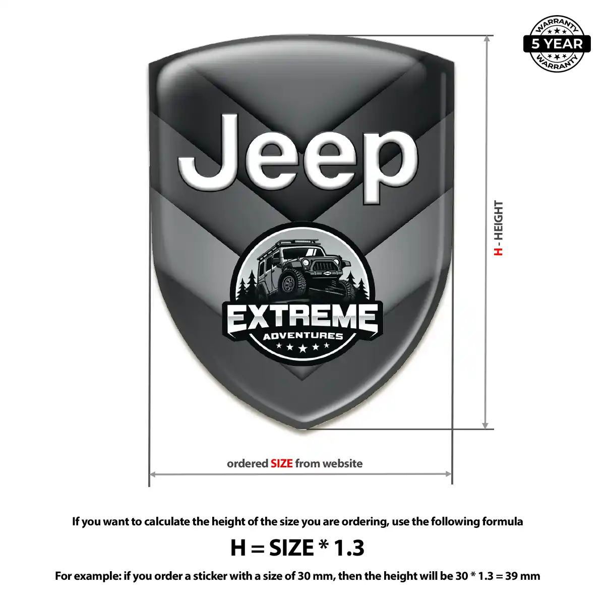 Jeep Vehicle Logo Sticker Prestige Line