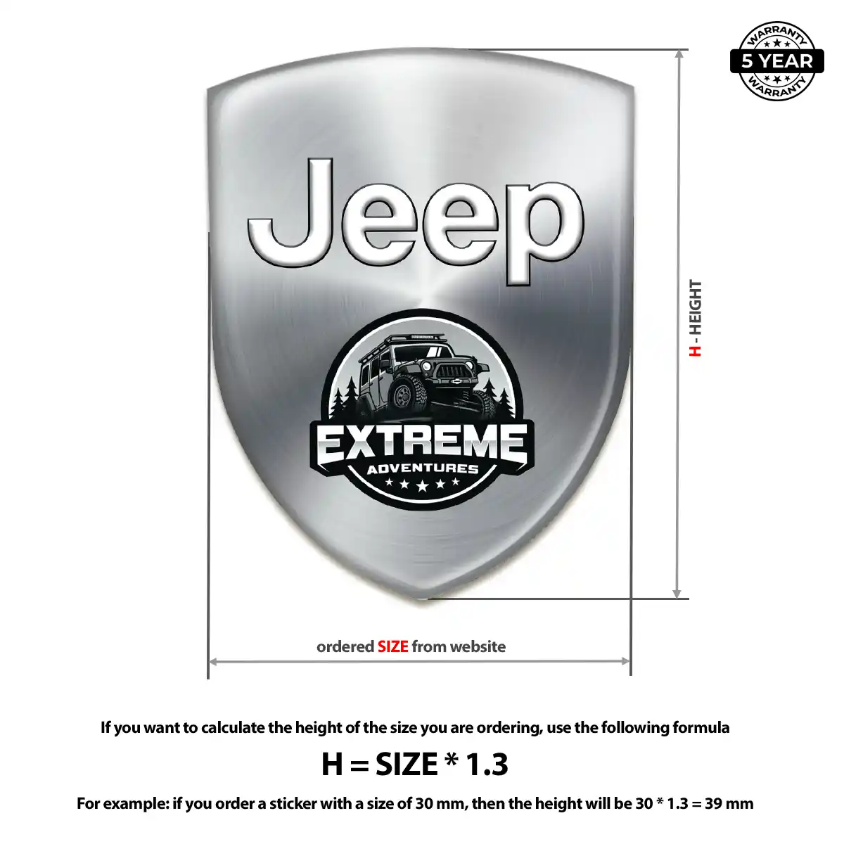 Jeep Vehicle Logo Sticker Signature Grade