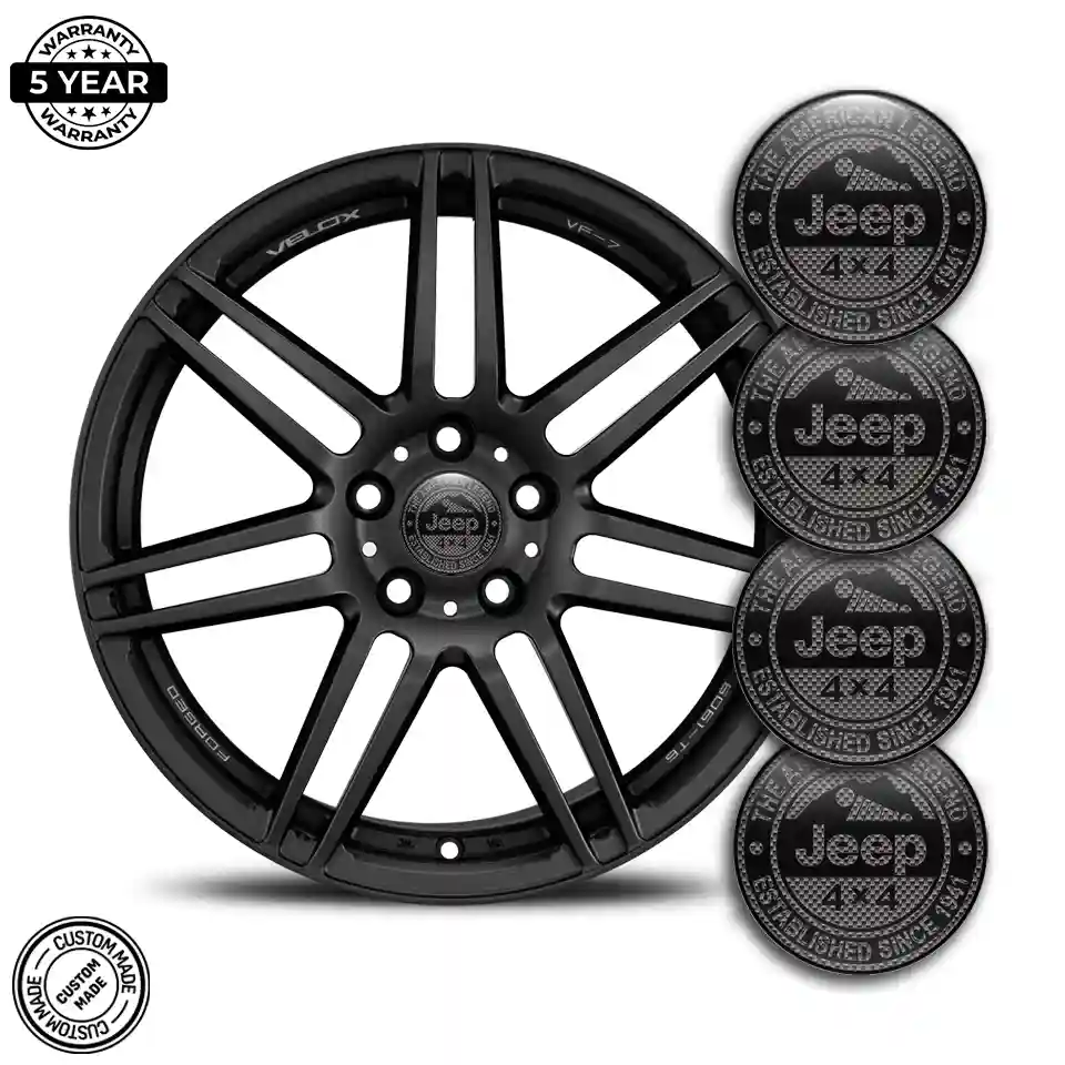 Jeep Wheel Emblem Self-Adhesive Stylish Design