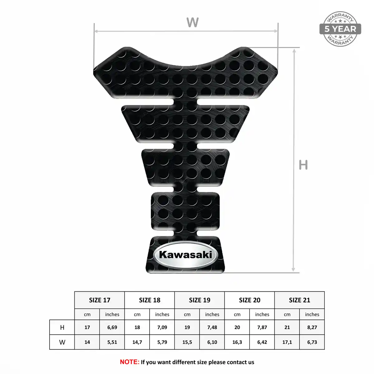 Kawasaki 3D Domed Tank Pad Elite Edition