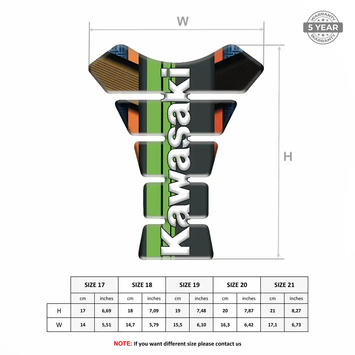 Kawasaki 3D Gel Tank Pad Elite Edition