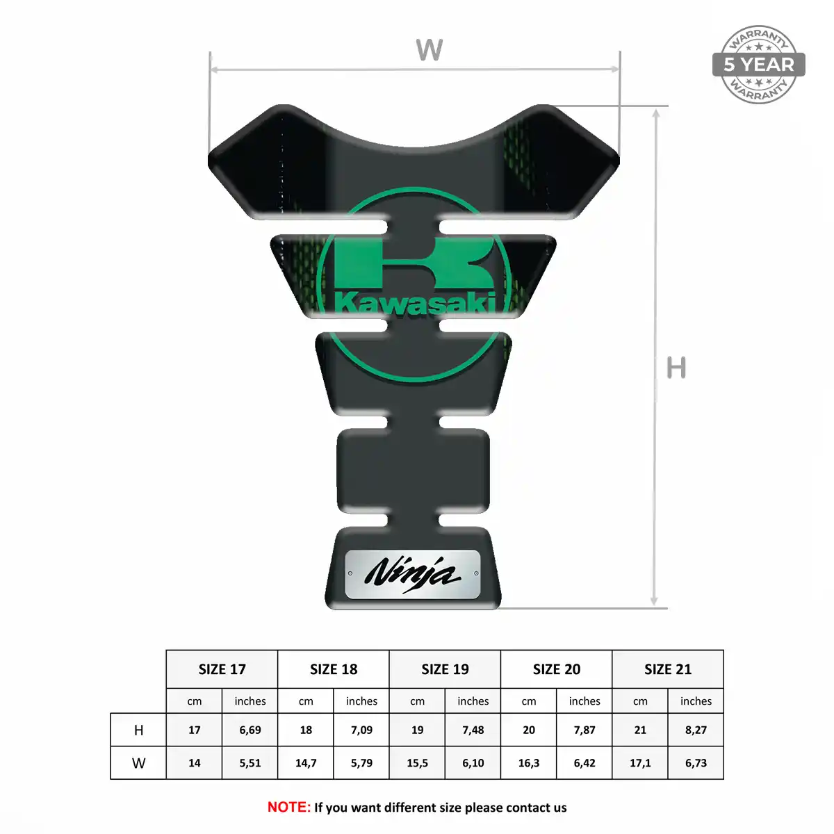 Kawasaki 3D Gel Tank Pad Exclusive Series