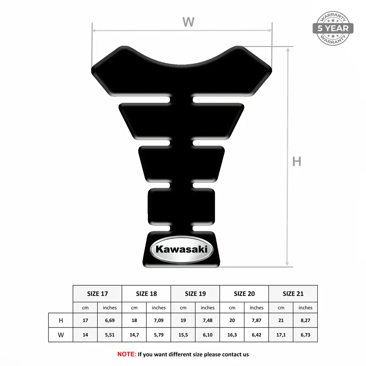 Kawasaki 3D Gel Tank Pad Noble Edition